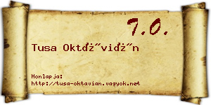 Tusa Oktávián névjegykártya